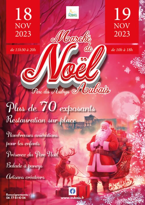 affiche marche de noel aubais 2023 a3