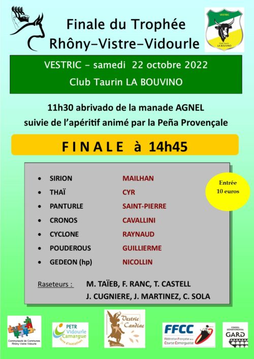 affiche finale trophée vestric