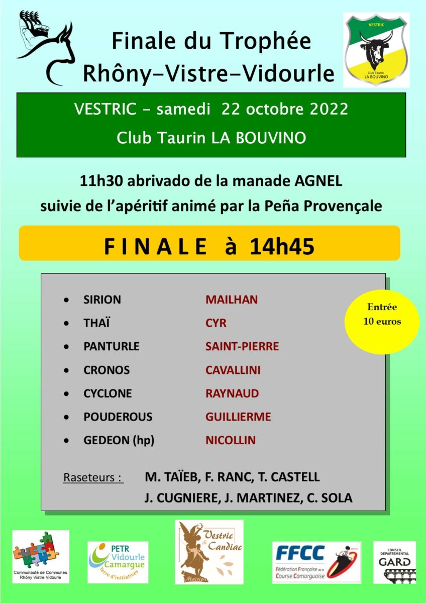 affiche finale trophée vestric